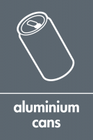 Recycling Sticker - Aluminium Cans (WRAP Compliant)